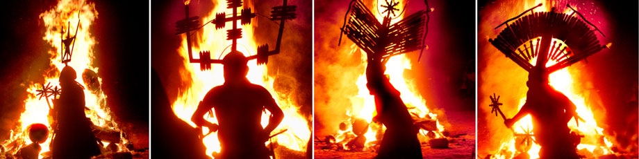 Traditional Mountain Spirit Fire Dancers